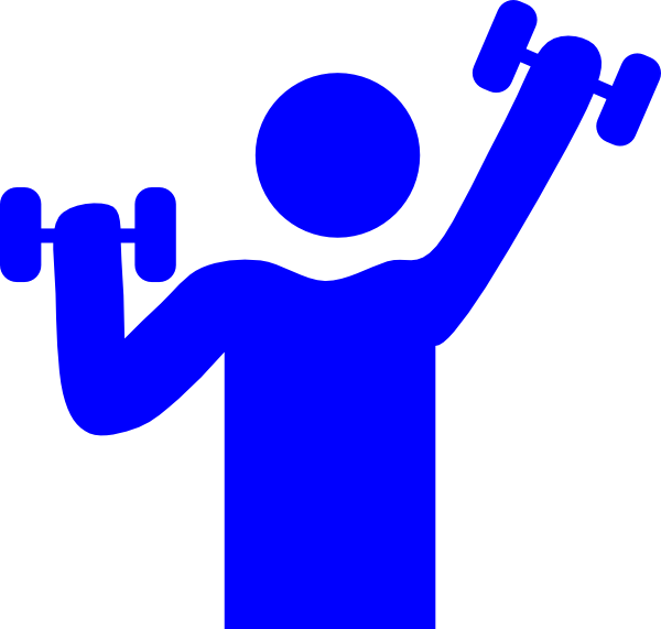 Weight clipart stickman. Blue gym clip art