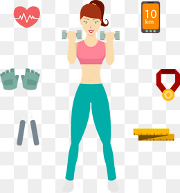 Dumbbell clipart girl workout. Fitness girls png vector