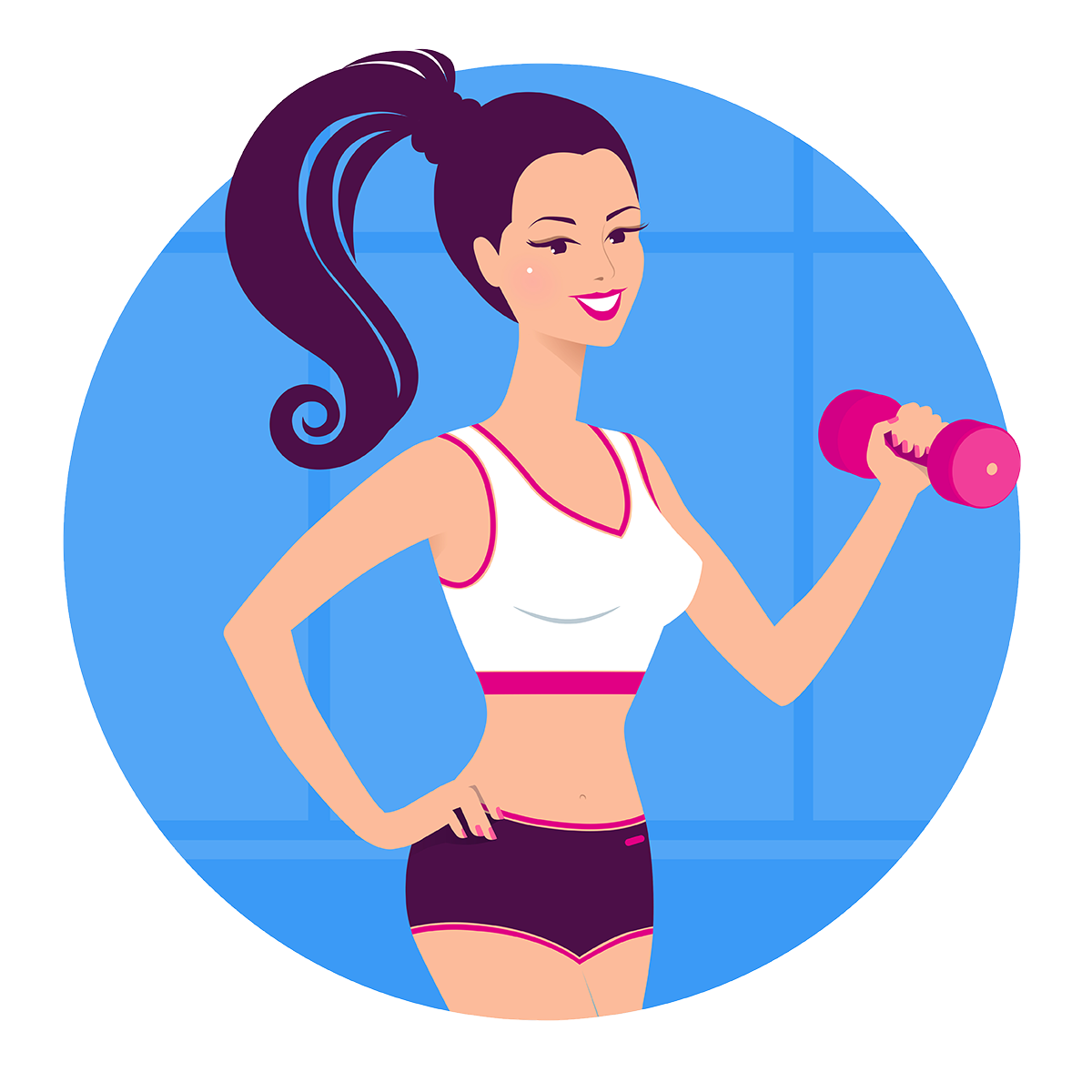 F i t for. Dumbbell clipart girl workout
