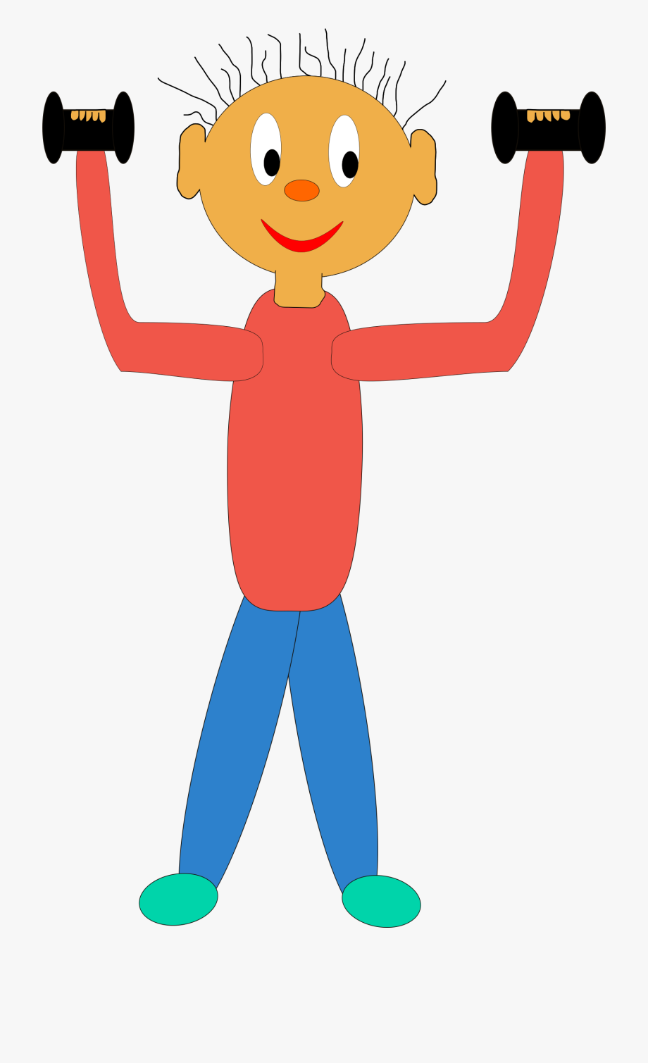 Dumbbells clipart kid. Exercising fitness png image