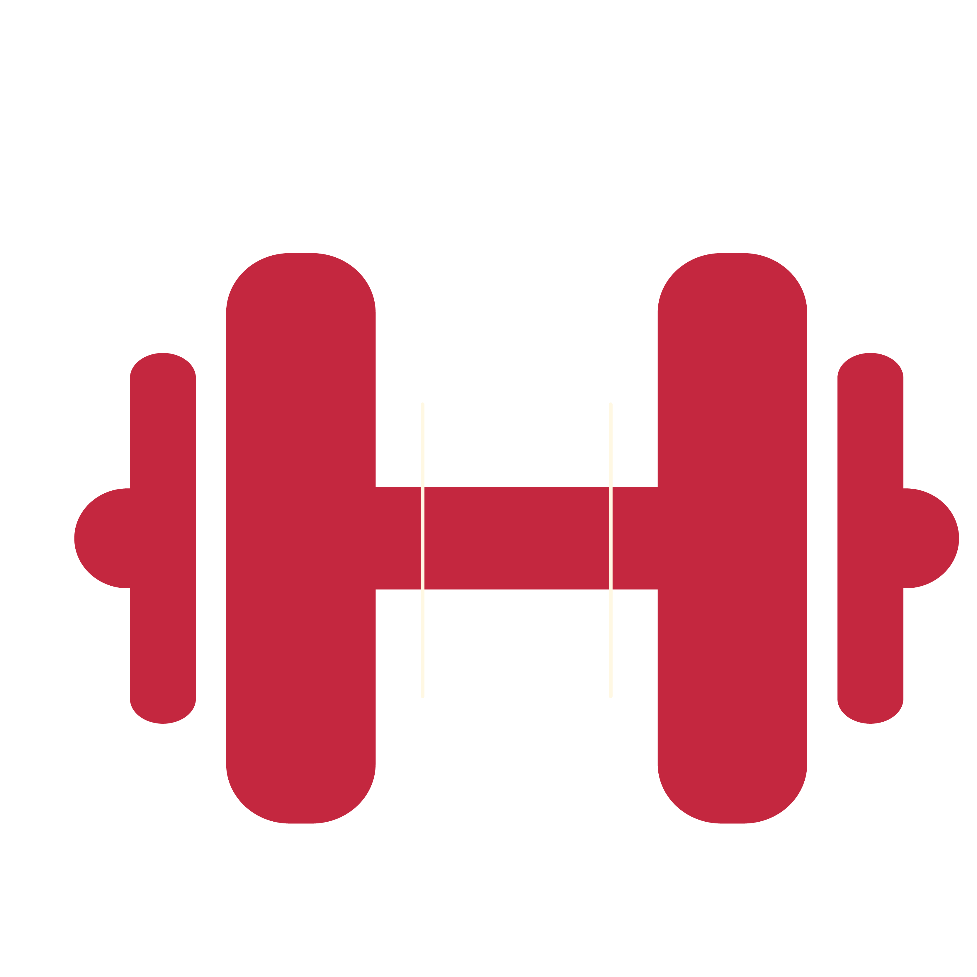 Physical fitness barbell weight. Red clipart dumbbell