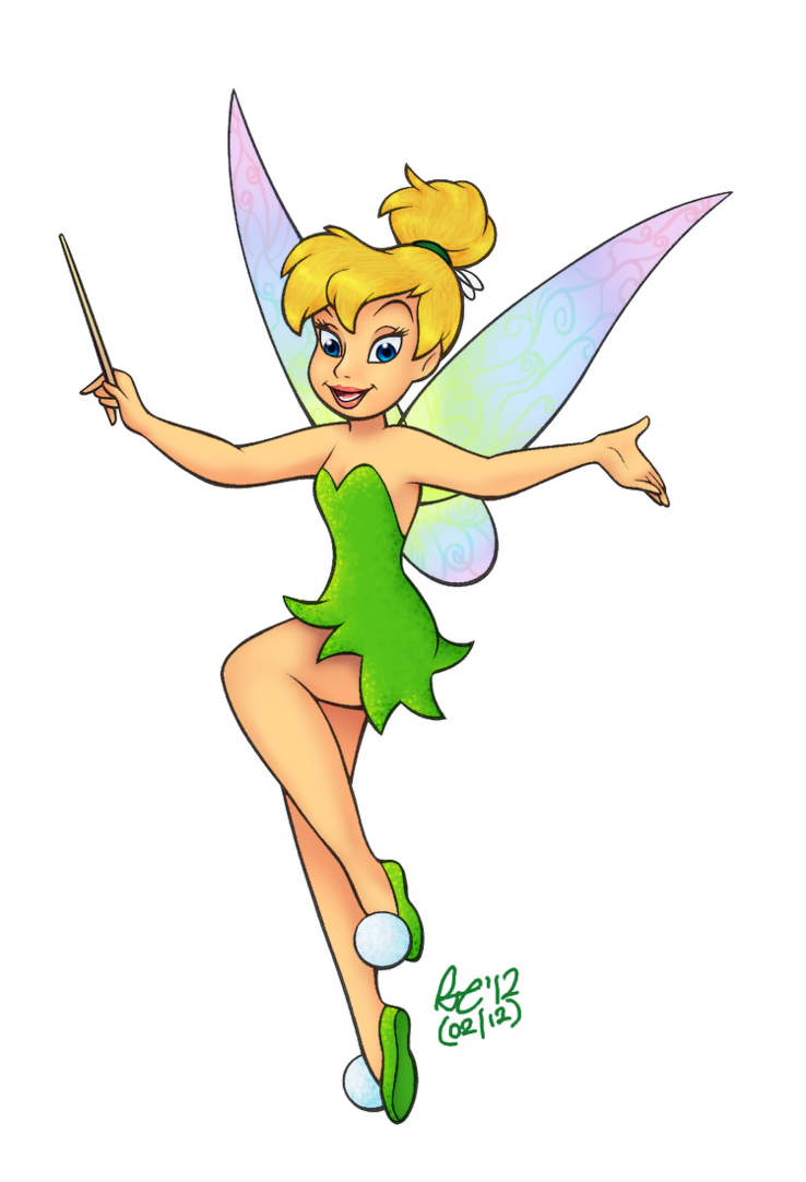 Dust clipart tinkerbell silhouette. Deviantart colour in by
