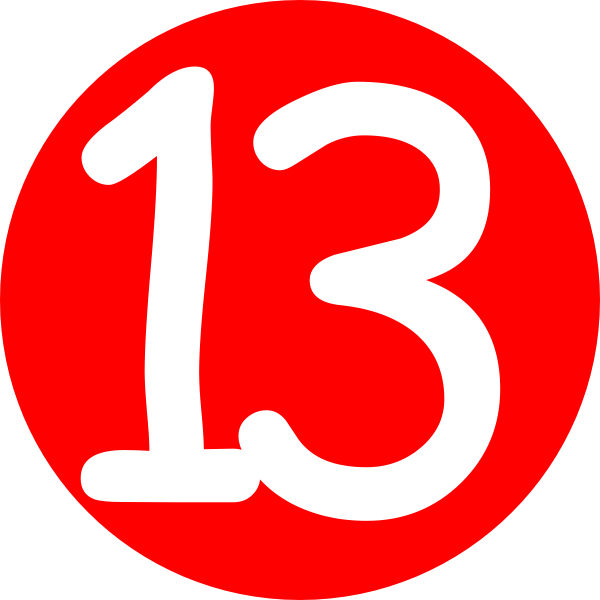 number 6 clipart red