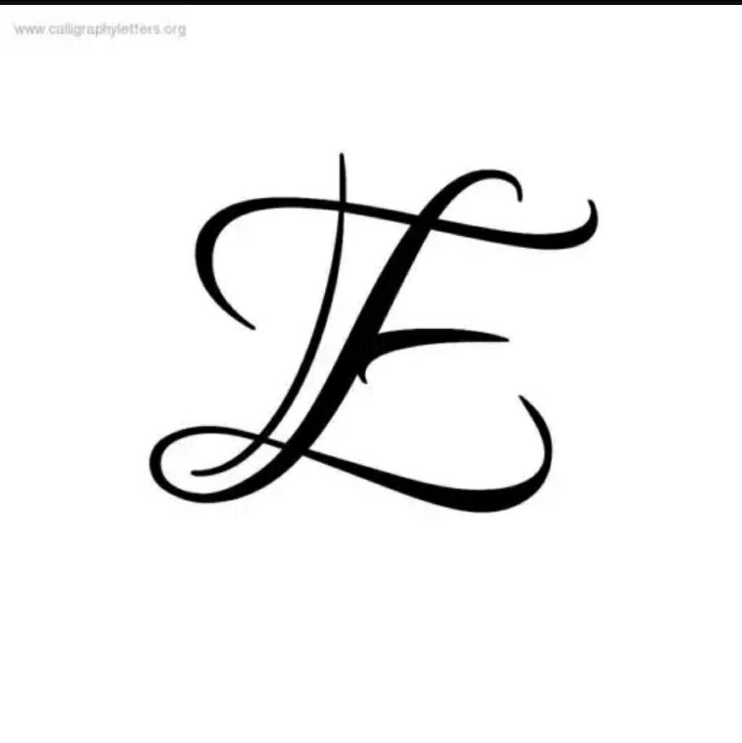 E clipart fancy writing. Letter in different styles