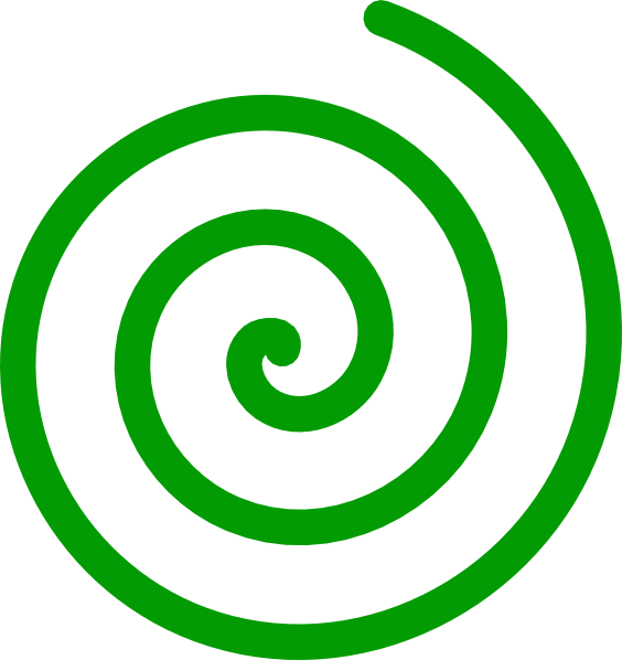 Spiral clip art at. E clipart green