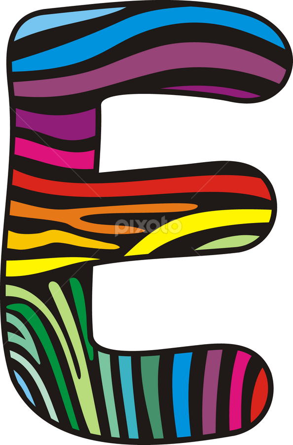 Background skin zebra shaped. E clipart single letter