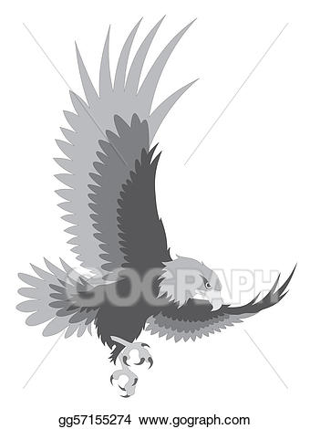 Eagle clipart abstract. Vector illustration gg gograph