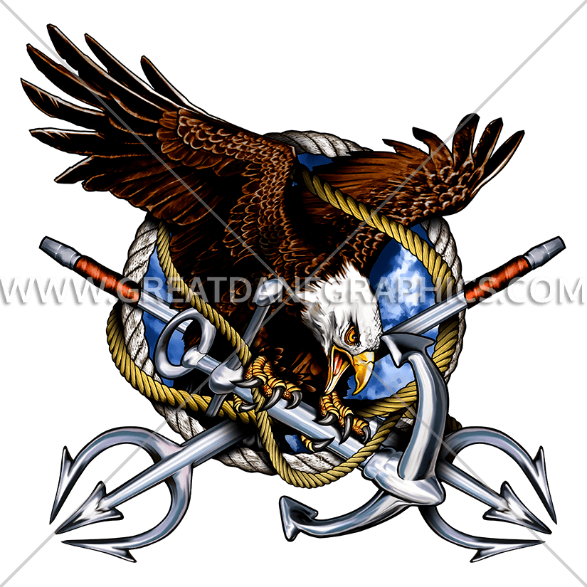 Tridents production ready for. Eagle clipart artwork