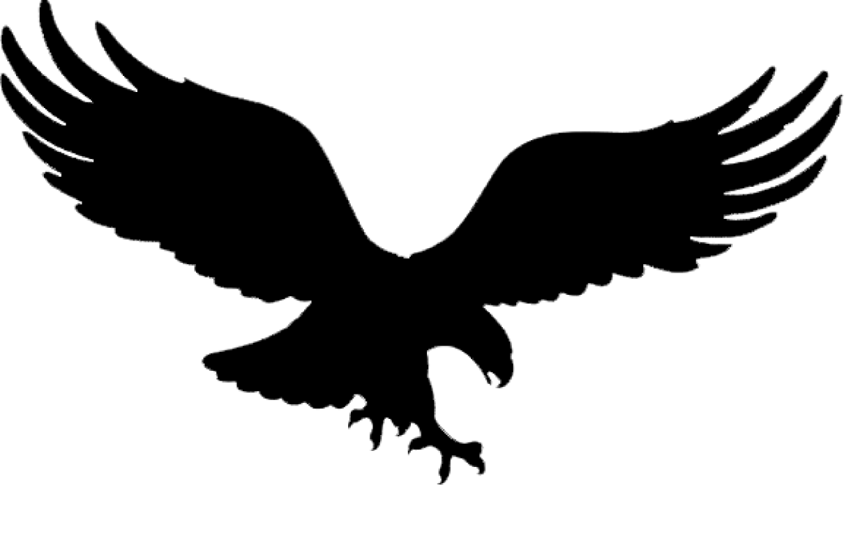 eagle clipart black and white