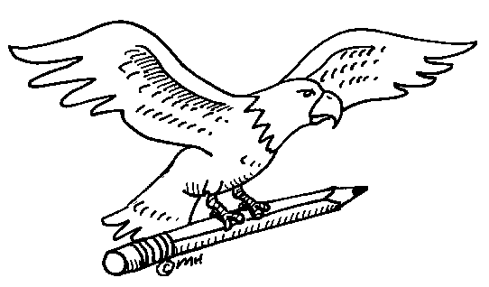 eagle clipart pencil