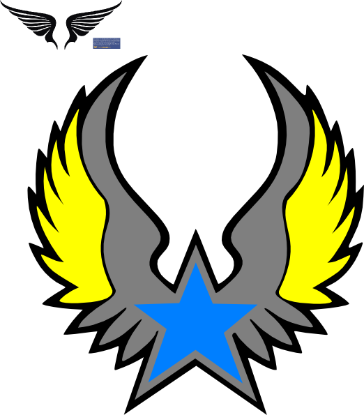 Wing clipart star. Logo eagle clip art