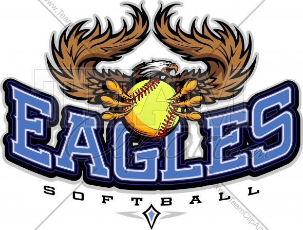 softball clipart eagle
