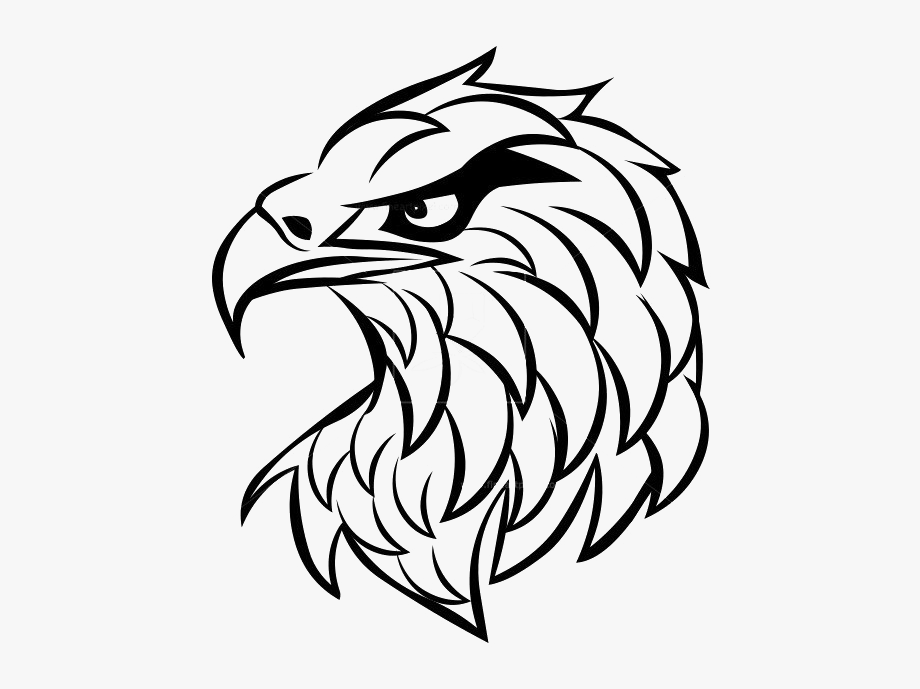Eagles clipart face. Eagle drawing tattoo free