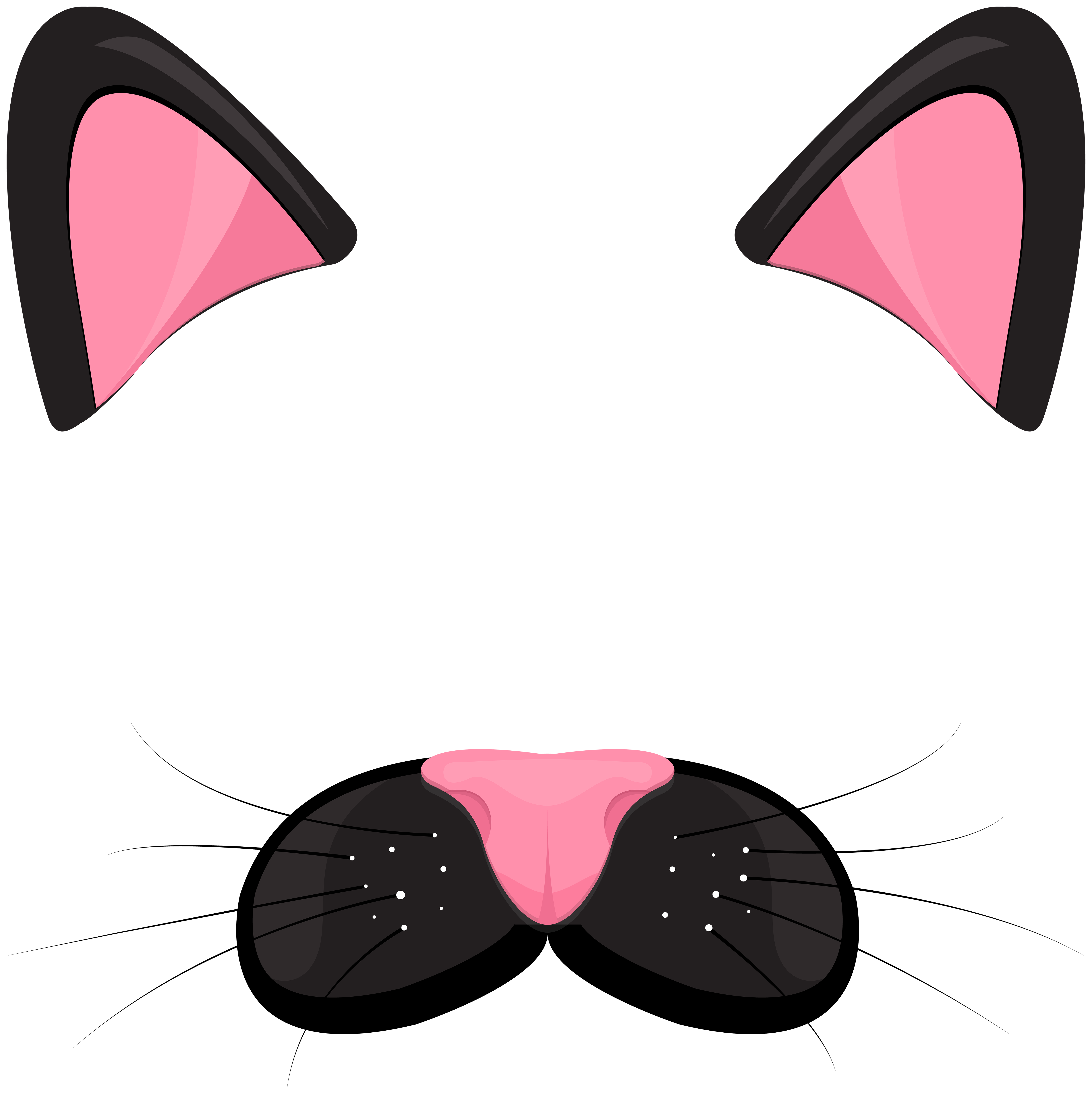 Cat clip art cartoon. Ear clipart all ear