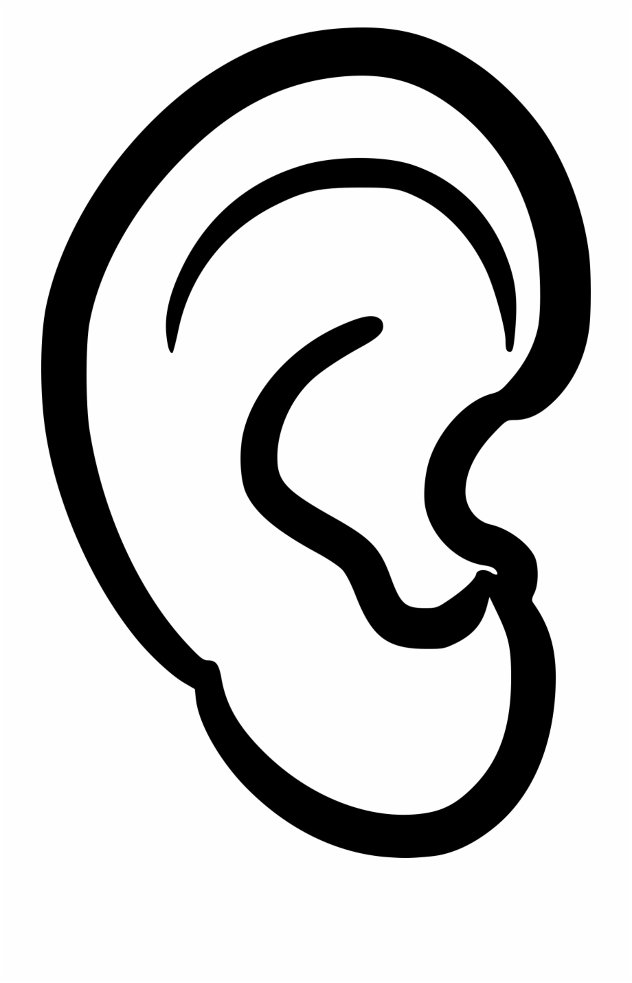 hearing clipart black and white