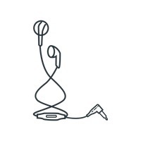Amazing of letters format. Earbuds clipart