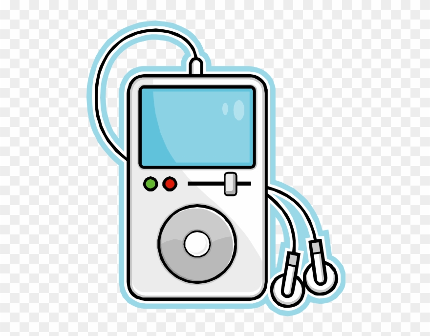 Ipod with headphones image. Headphone clipart i pod
