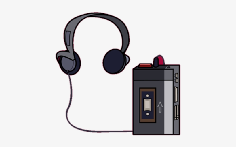 Headphone and headphones cartoon. Earbuds clipart music player