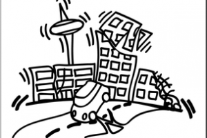 Portal . Earthquake clipart black and white