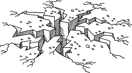 earthquake clipart coloring page