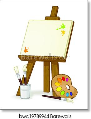 easel clipart blank poster