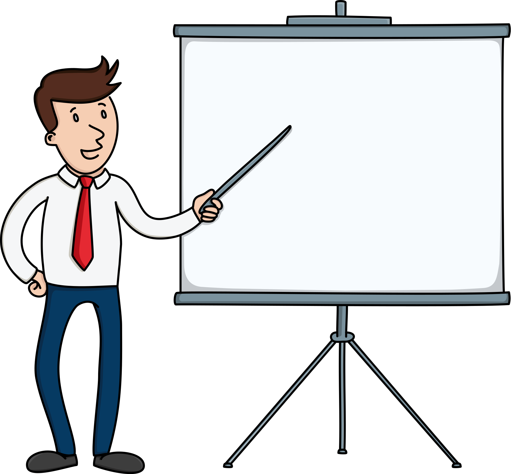Pointing clipart presentation. File businessman to a