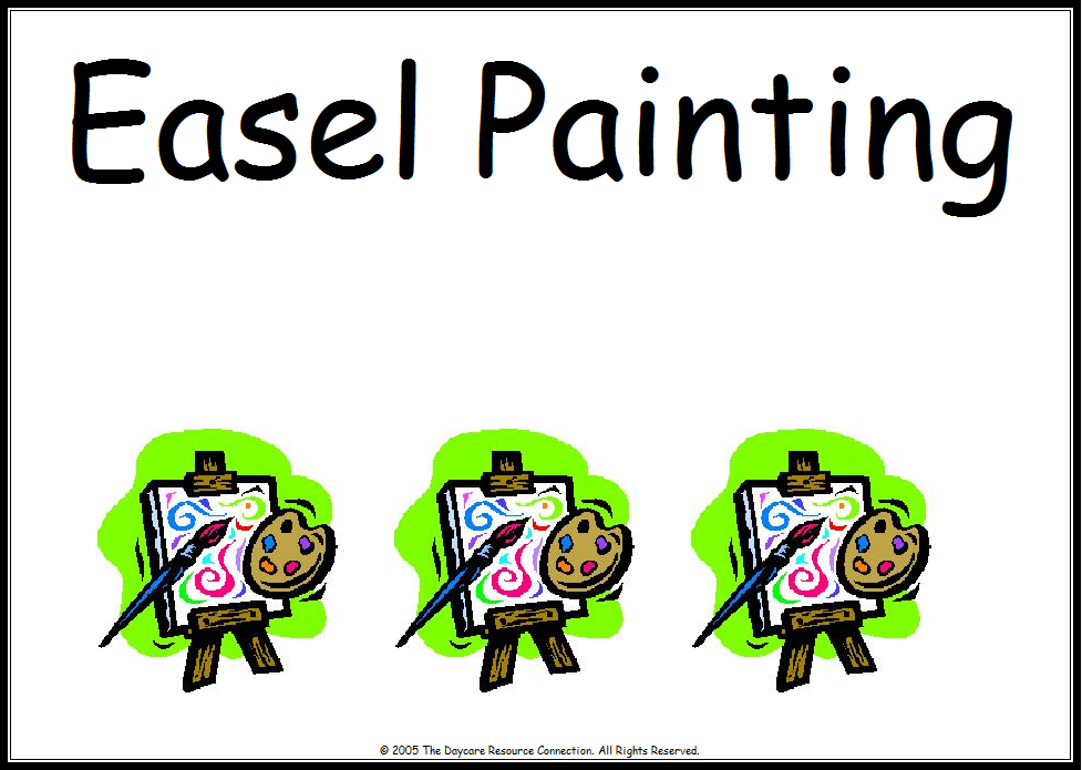 Painter clipart preschool art center. Classroom signs printable kids