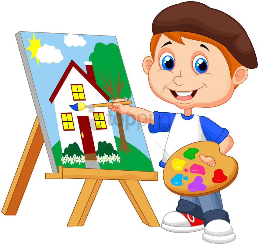 easel clipart kid