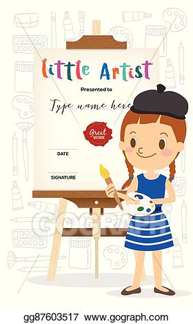 easel clipart little girl artist