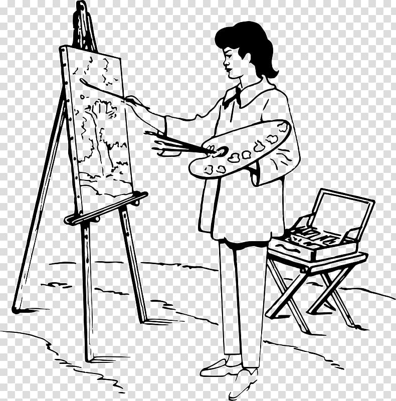 painter clipart woman painting