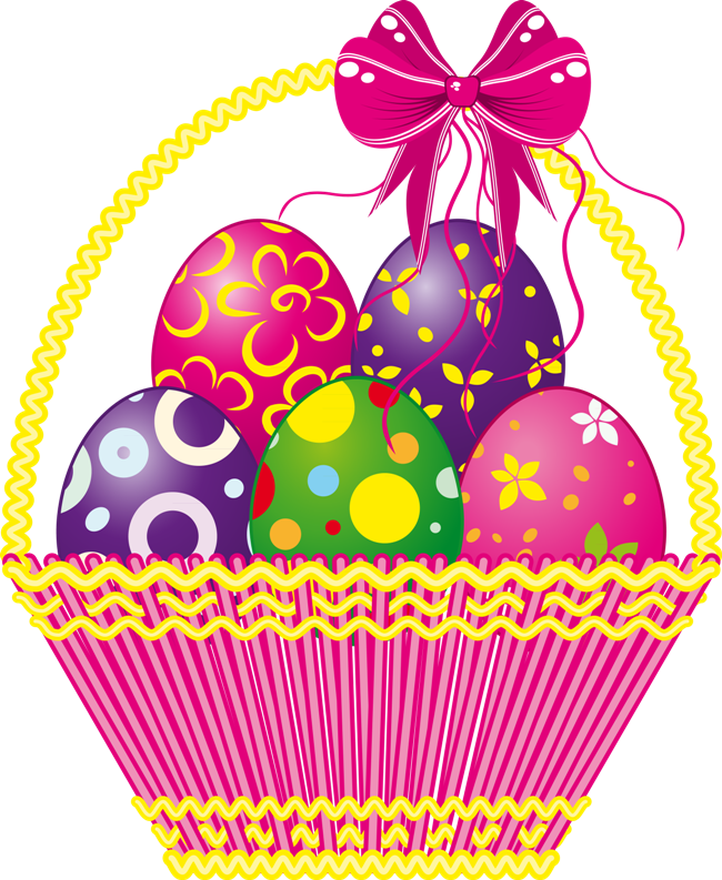 Basket piled high with. Easter clipart baking