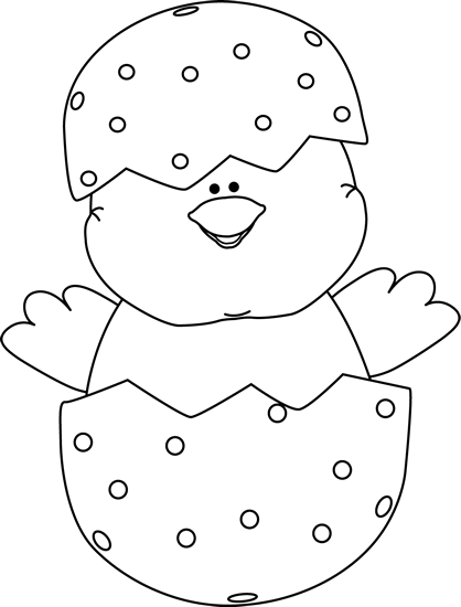 easter clipart black and white