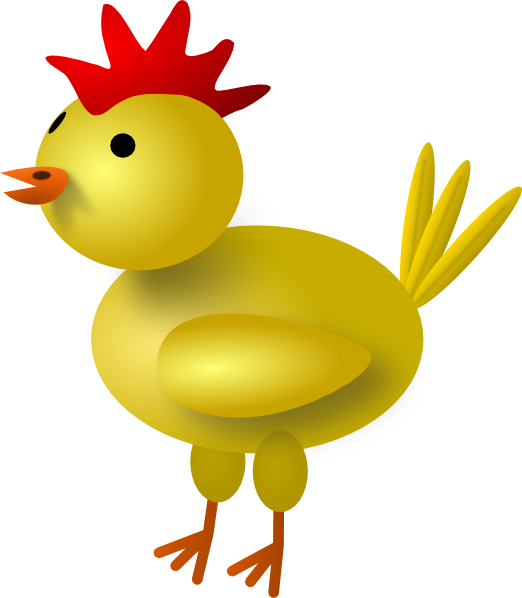 Easter clipart chicken. Yellow clip art at