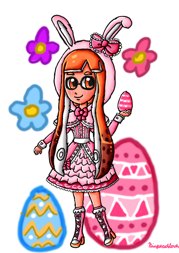 Easter clipart game. Bunny inkling by ninpeachlover
