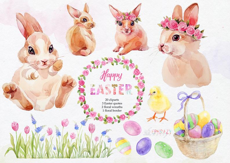 easter clipart watercolor