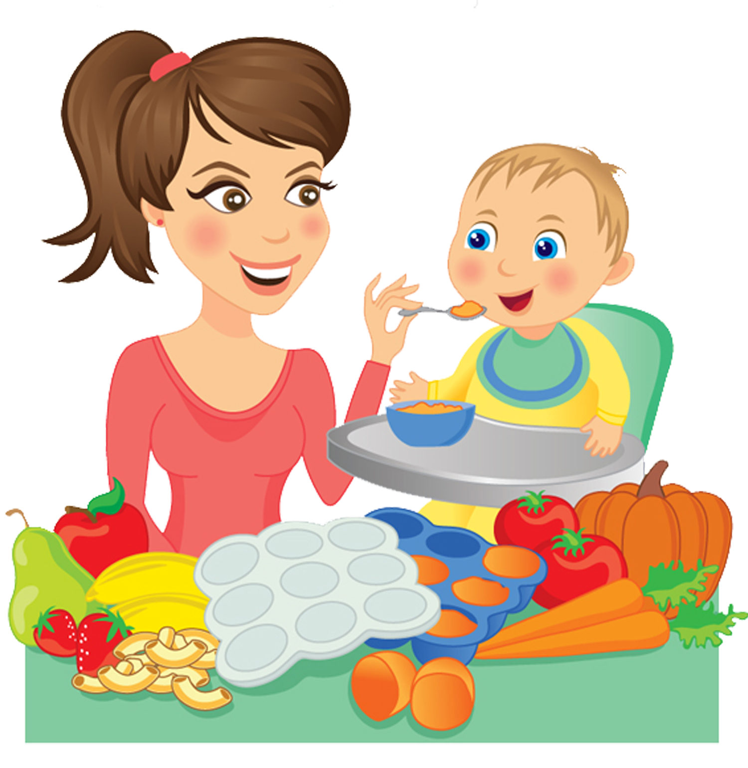 eat clipart child food