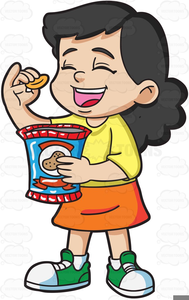 eat clipart child snack