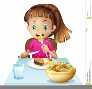 eating clipart girl