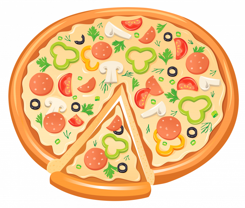 eating clipart pizza