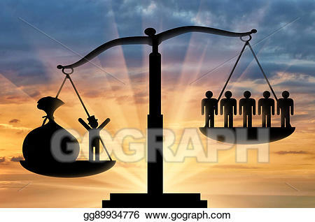 Economy clipart poor economy. Rich scales justice stock