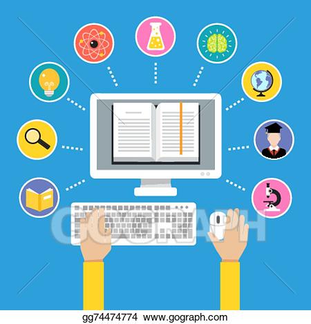Vector art online eps. Education clipart concept