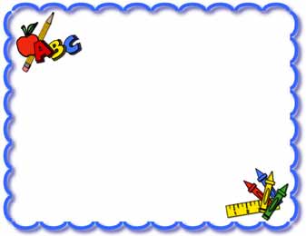 School supplies borders and. Education clipart frame