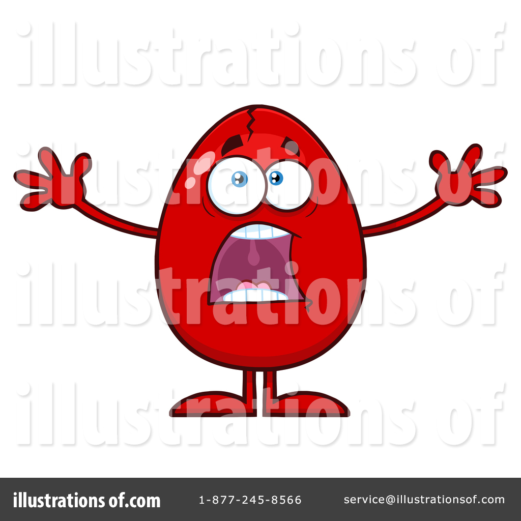 Egg clipart illustration. Red by hit toon