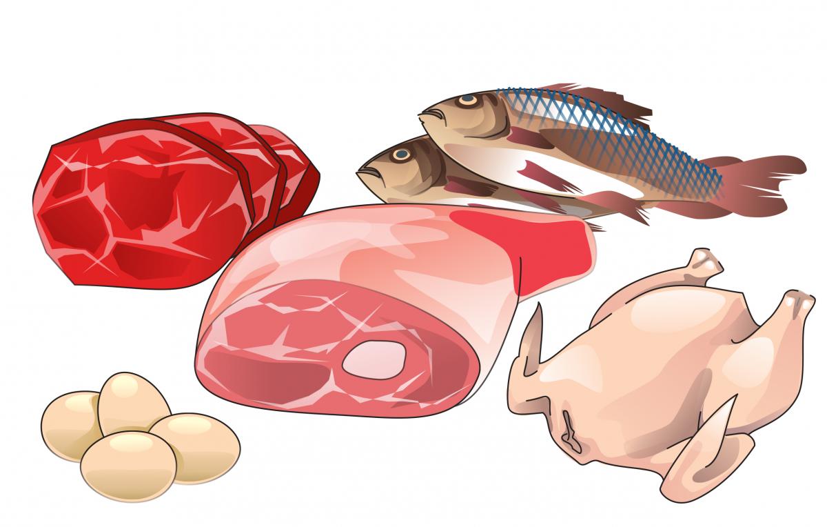 egg clipart meat