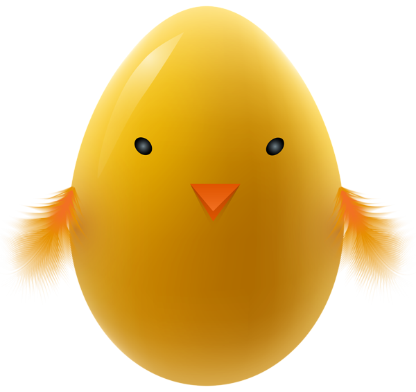 Easter chicken clip art. Egg clipart orange