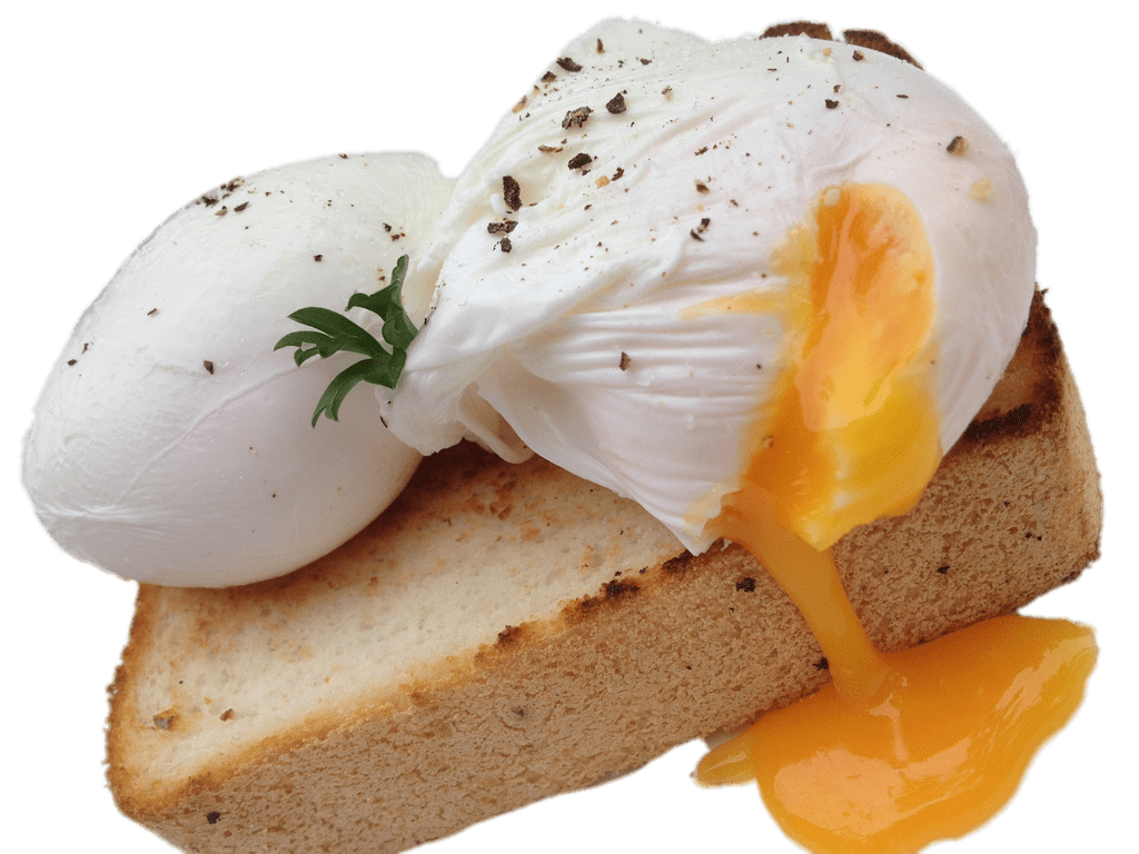 Eggs clipart fried egg. Poached on toast transparent