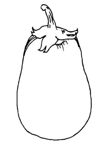eggplant clipart coloring page