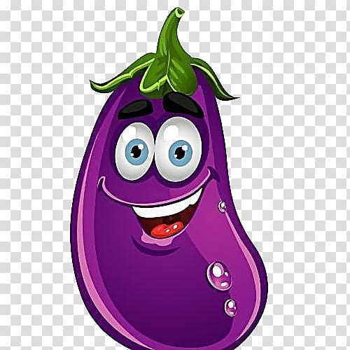 Eggplant clipart cute. Purple illustration vegetable cartoon