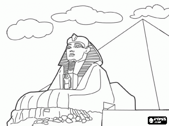 egypt clipart colouring page