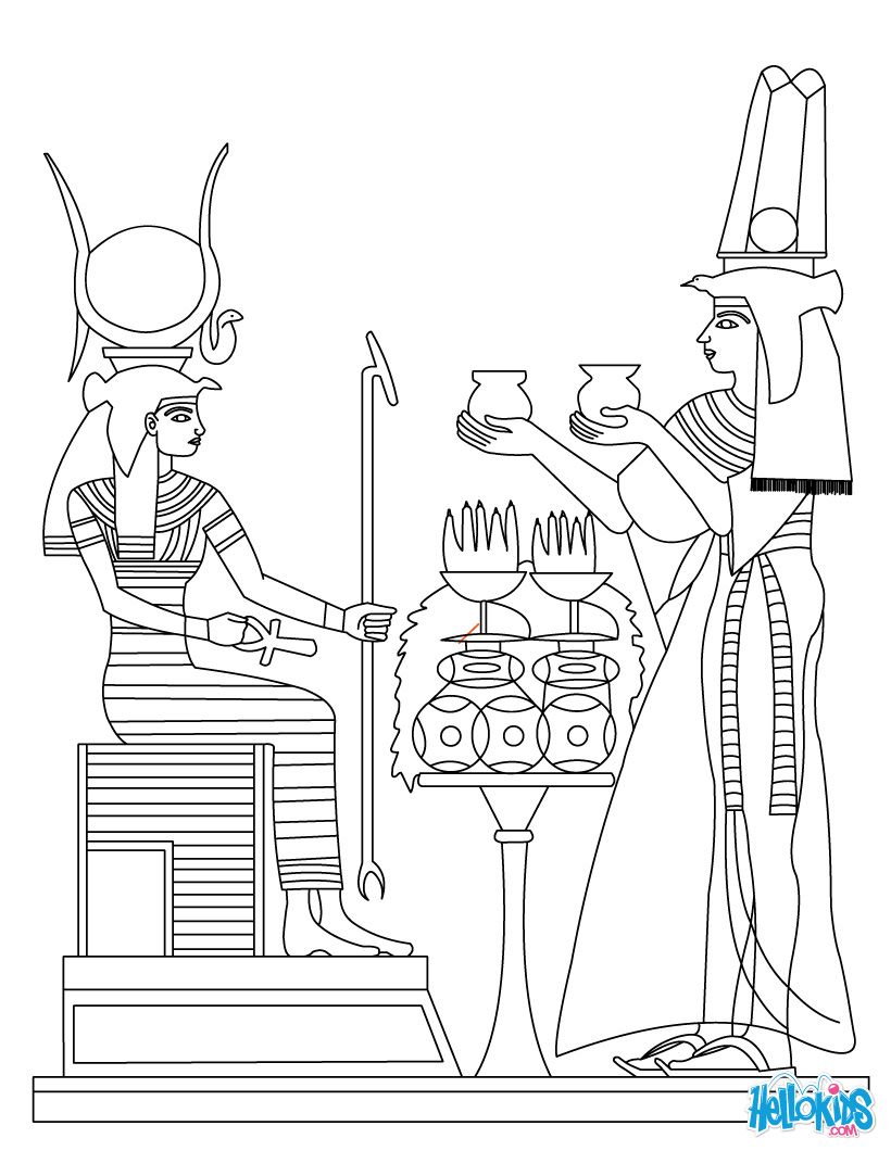 egypt clipart colouring page